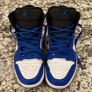 Nike Air Jordan Blue white and Black High-Top Sneakers